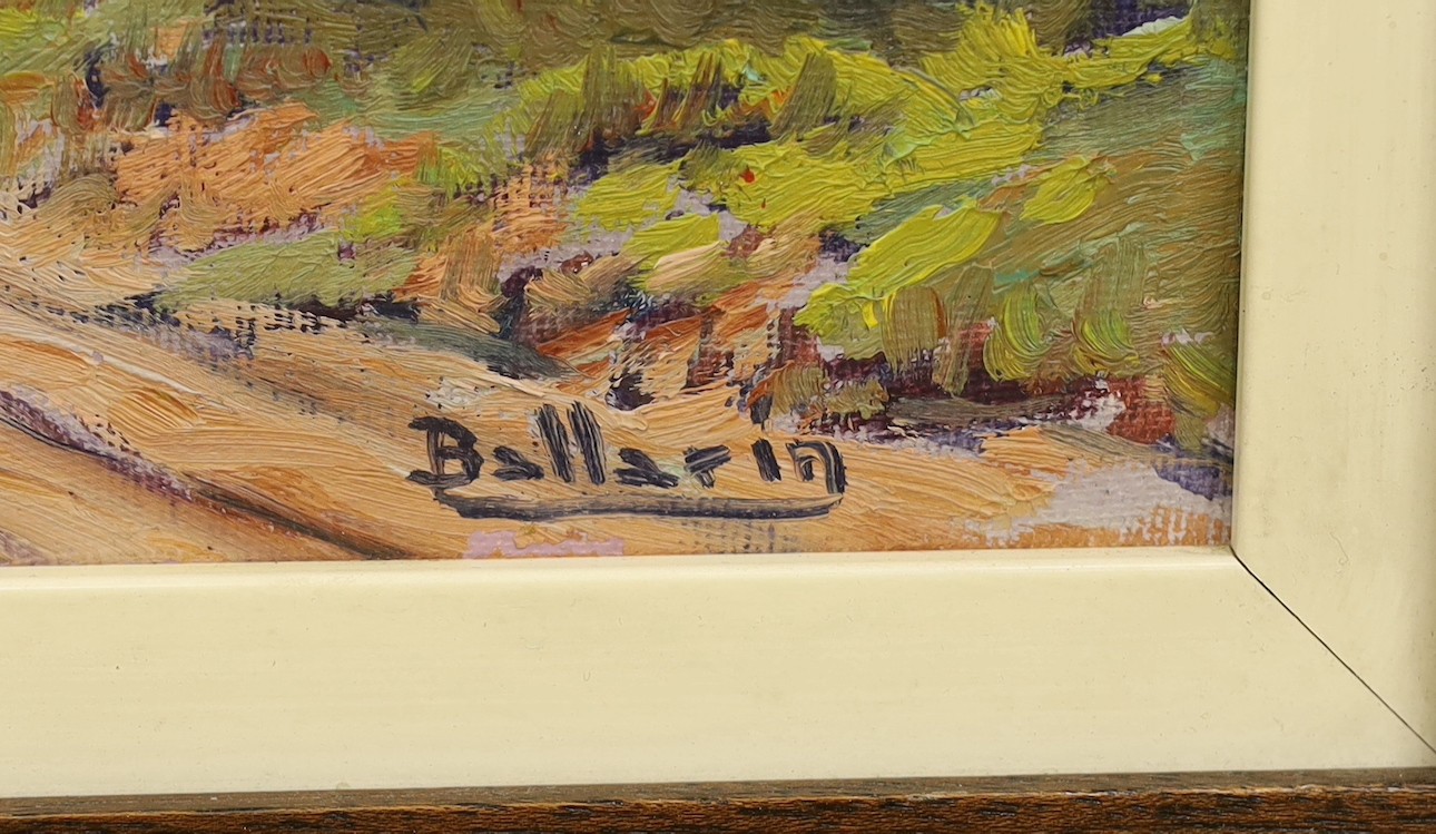 Daniel Grustan Ballarin (1920-2013), oil on canvas, Italian hillside view, signed, 21 x 26cm